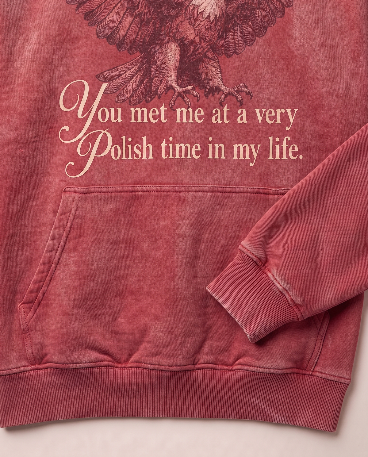 Bluza Hoodie - washed red