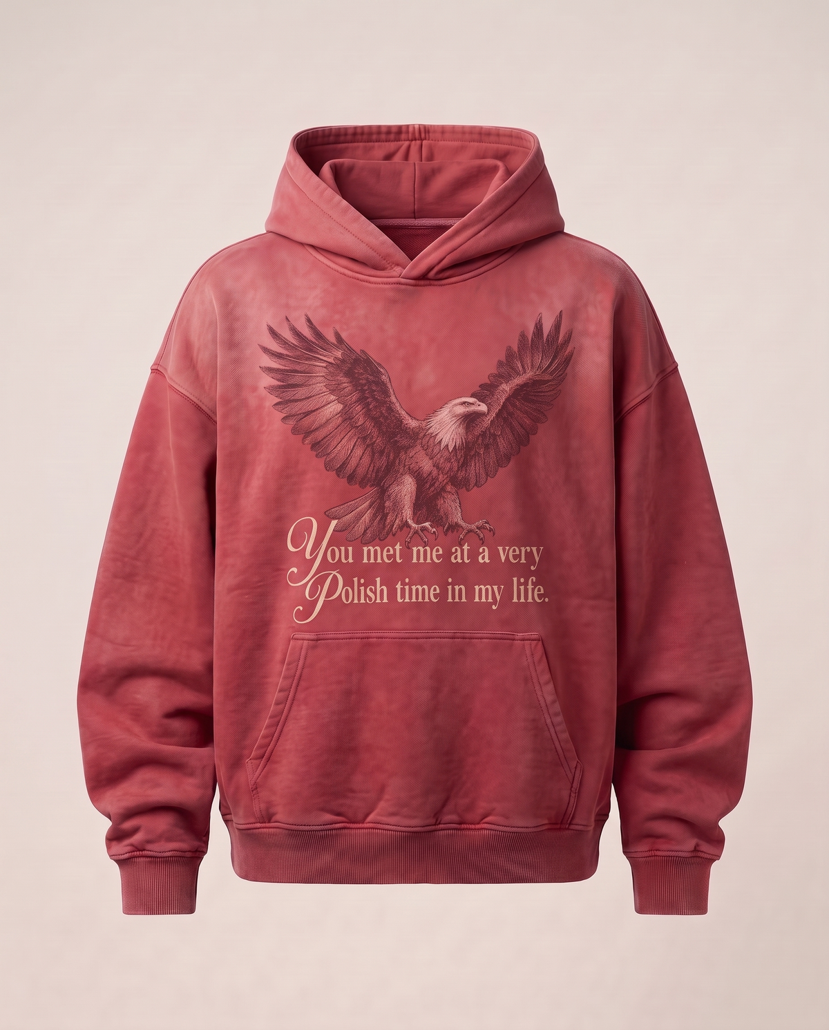 Bluza Hoodie - washed red