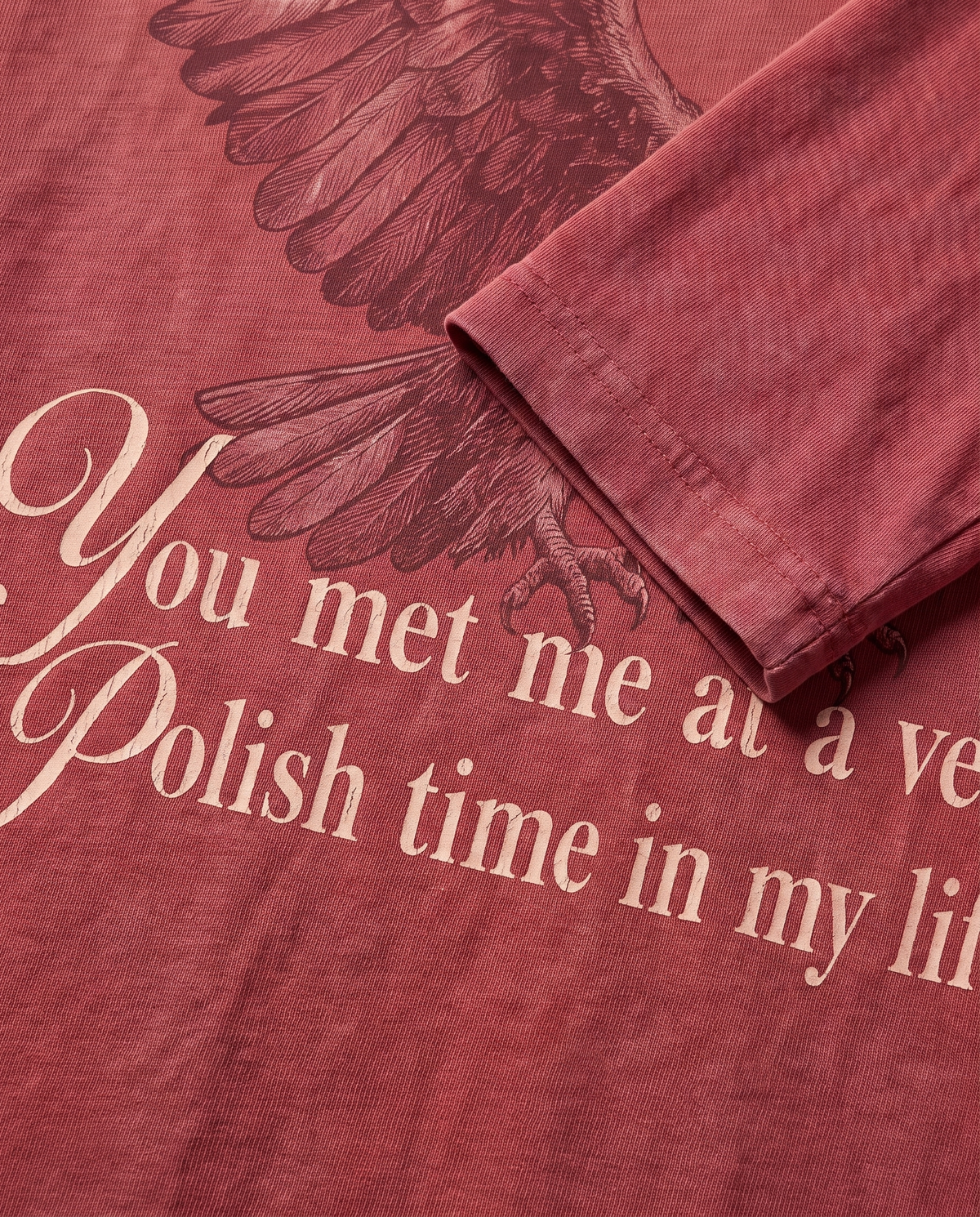 Longsleeve Orzeł - washed red